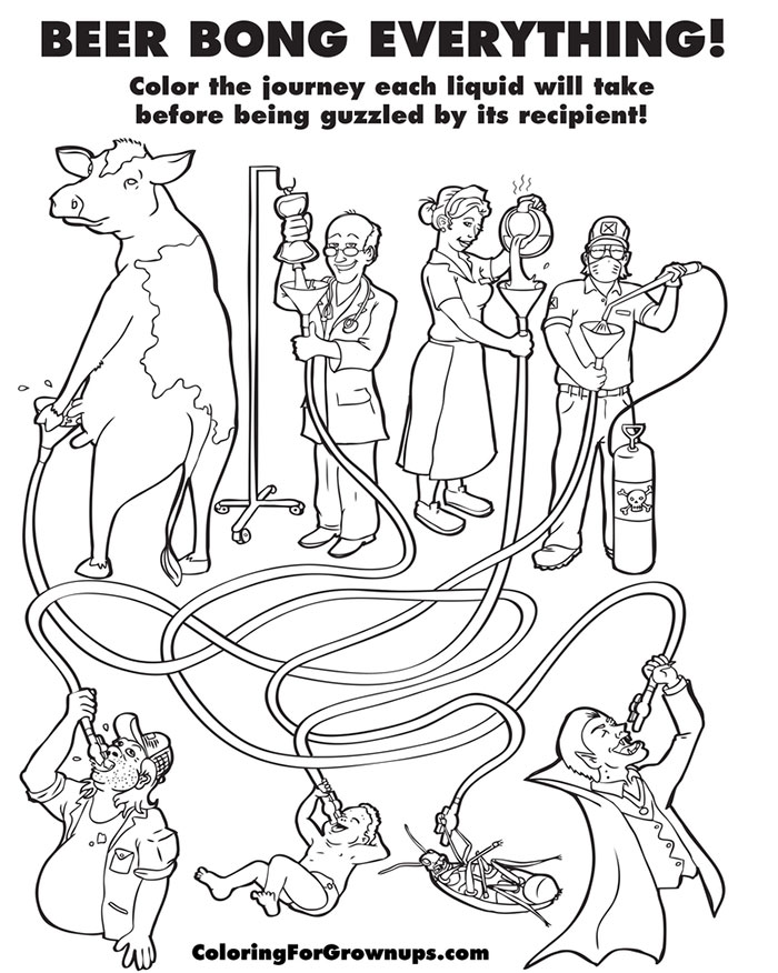 Coloring Book For Grown-Ups Mocks Adult Life