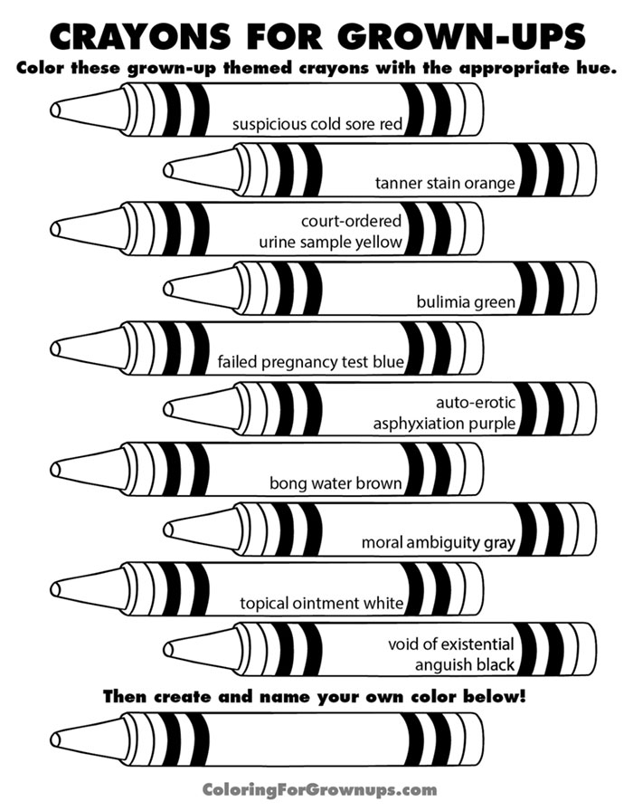 Coloring Book For Grown-Ups Mocks Adult Life
