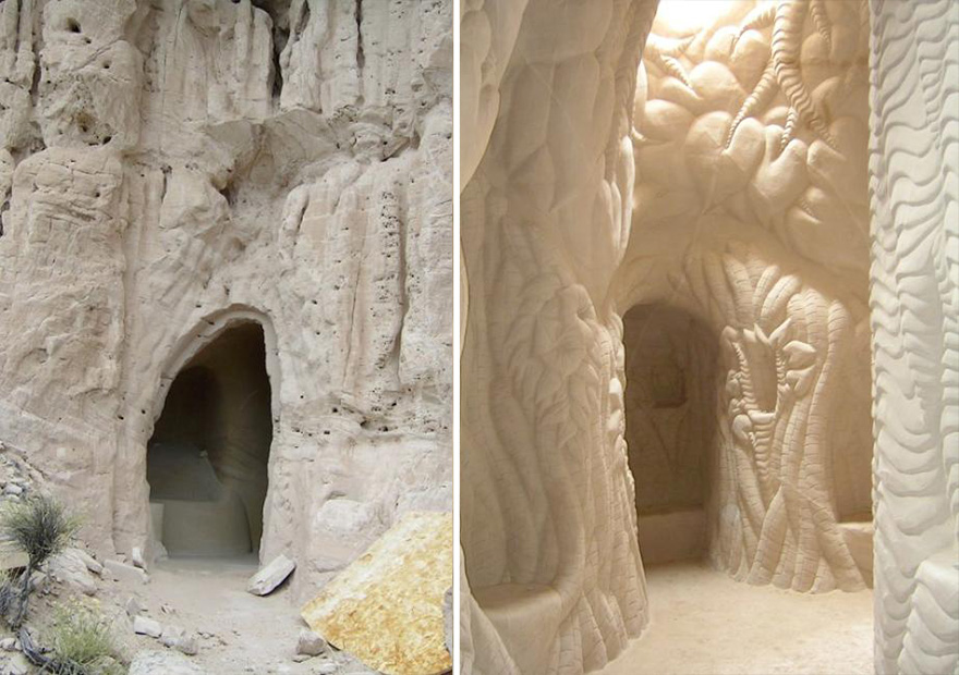 This Artist Spent 10 Years Carving A Giant Cave &#8211; Alone With His Dog