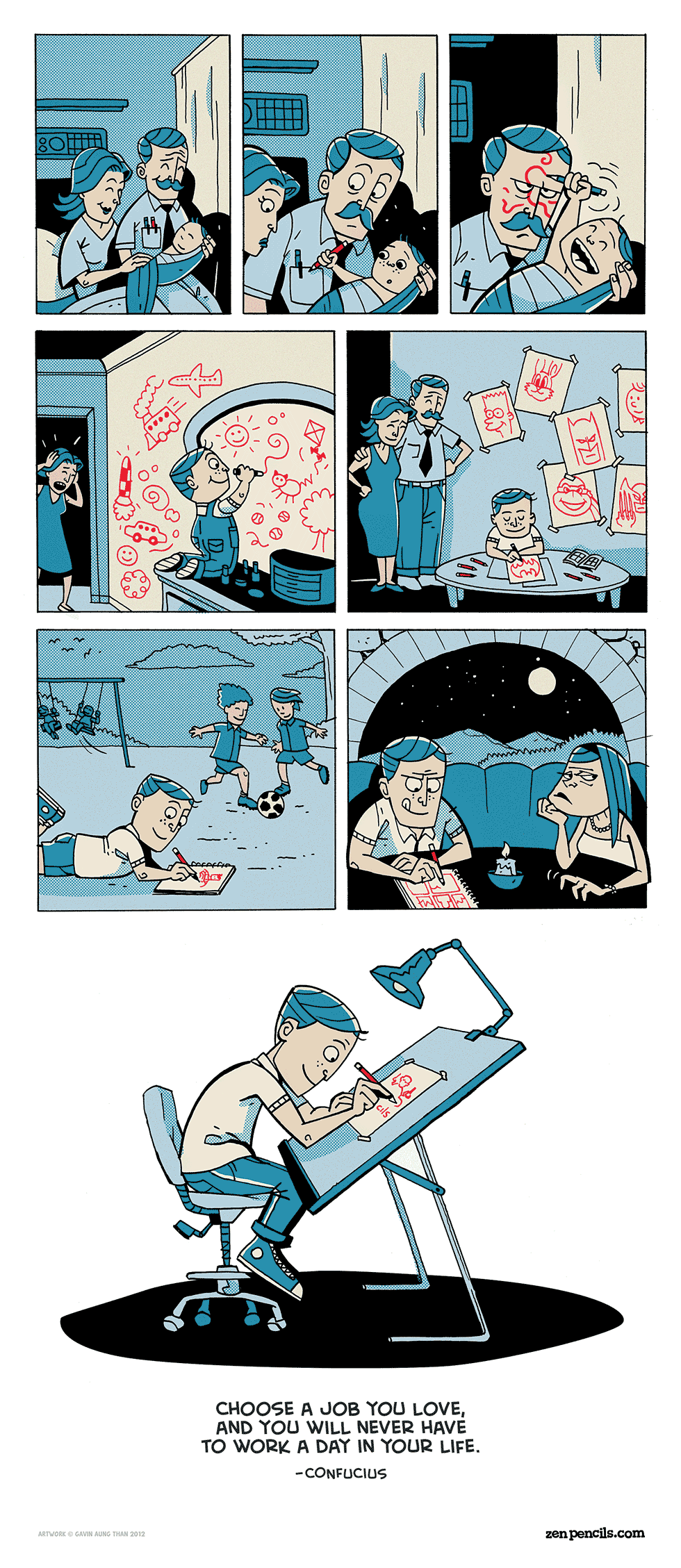 Inspirational Quotes By Famous People Adapted Into Cartoons