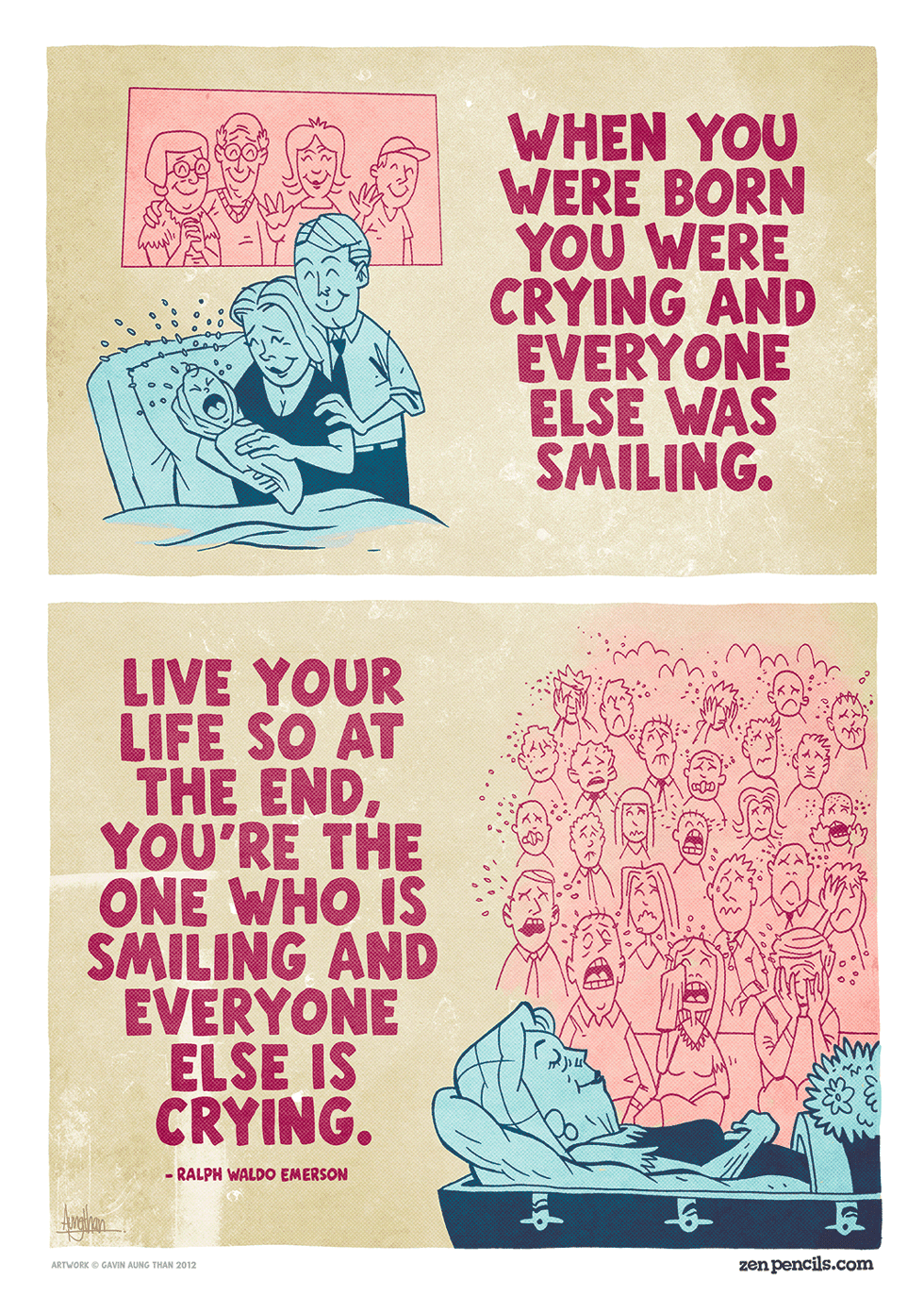 Inspirational Quotes By Famous People Adapted Into Cartoons