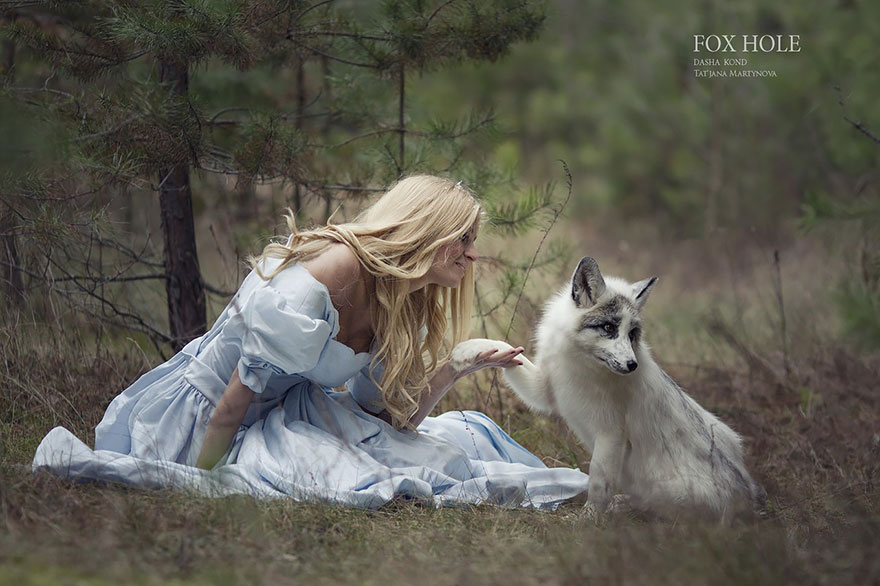 Russian Photographer Captures Fairy-Tale Scenes With REAL Animals