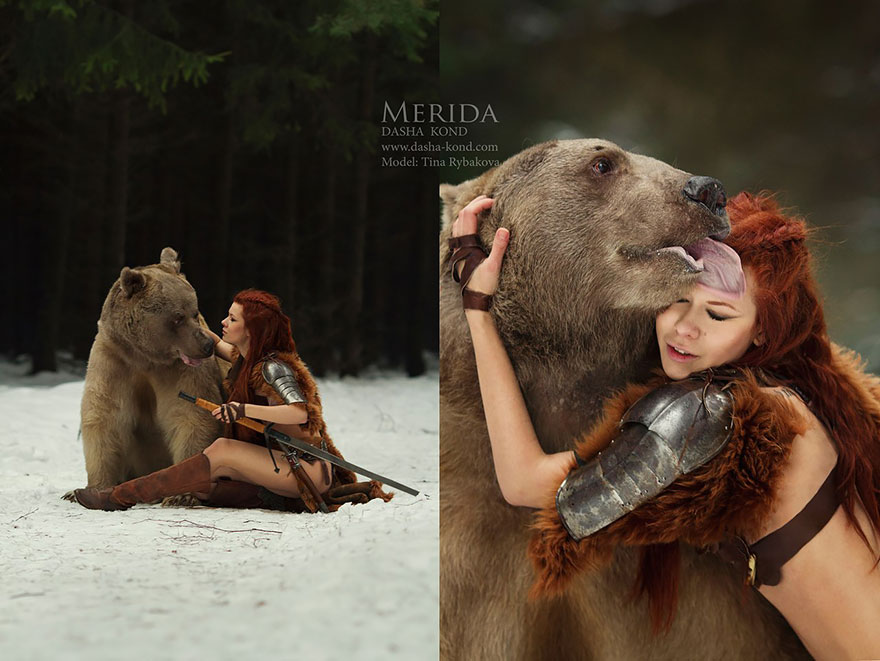 Russian Photographer Captures Fairy-Tale Scenes With REAL Animals
