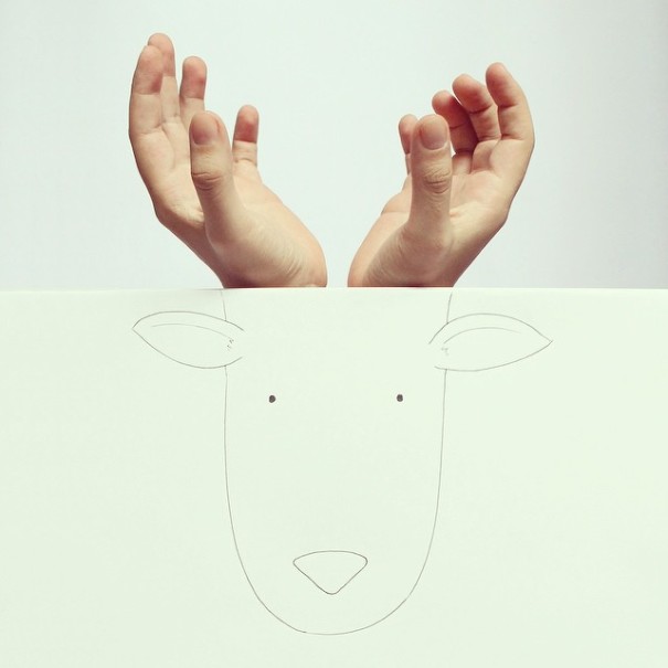 Artist Creates Cute Drawings Out Of His Own Fingers Artist Creates Cute Drawings Out Of His Own Fingers