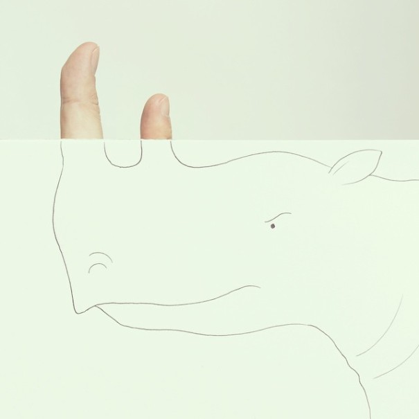 Artist Creates Cute Drawings Out Of His Own Fingers Artist Creates Cute Drawings Out Of His Own Fingers