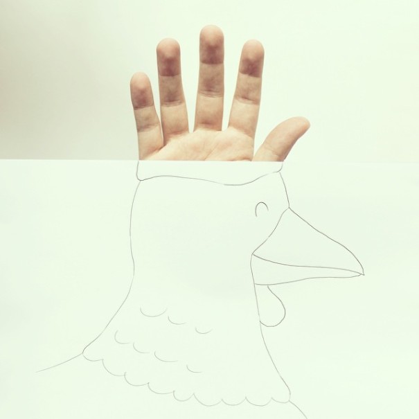 Artist Creates Cute Drawings Out Of His Own Fingers Artist Creates Cute Drawings Out Of His Own Fingers