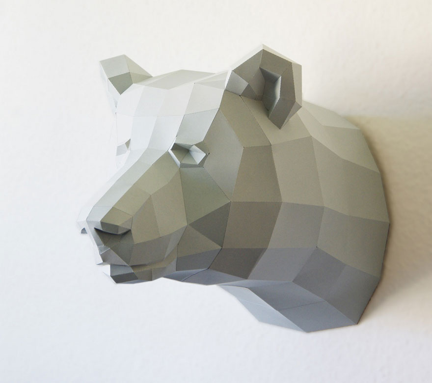 Geometric Paper Animal Sculptures By Wolfram Kampffmeyer Geometric Paper Animal Sculptures By Wolfram Kampffmeyer