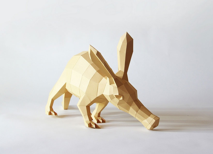 Geometric Paper Animal Sculptures By Wolfram Kampffmeyer Geometric Paper Animal Sculptures By Wolfram Kampffmeyer