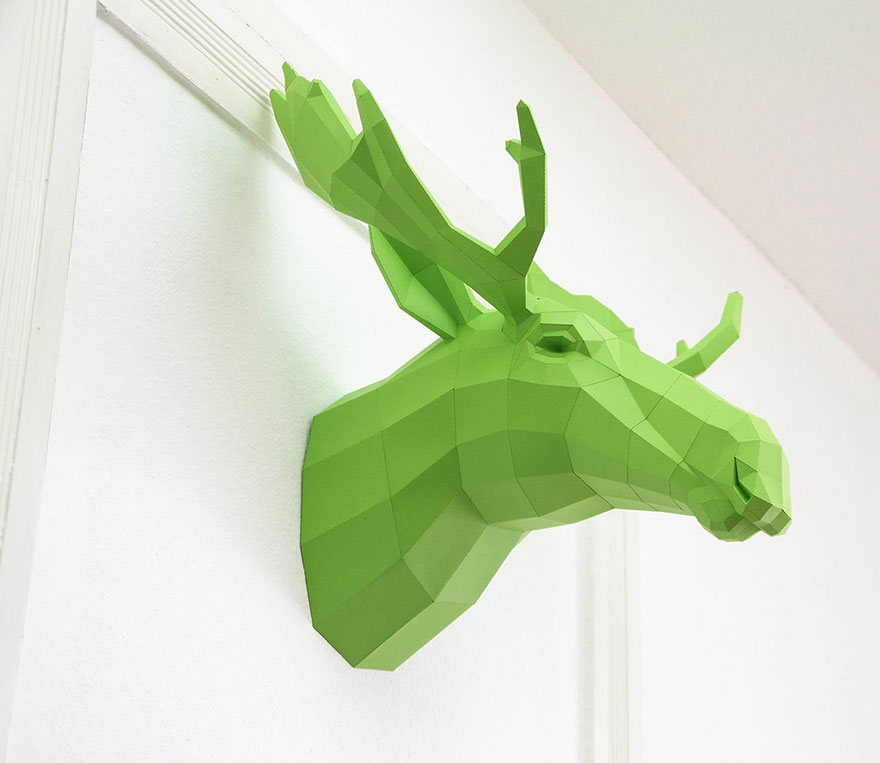 Geometric Paper Animal Sculptures By Wolfram Kampffmeyer Geometric Paper Animal Sculptures By Wolfram Kampffmeyer