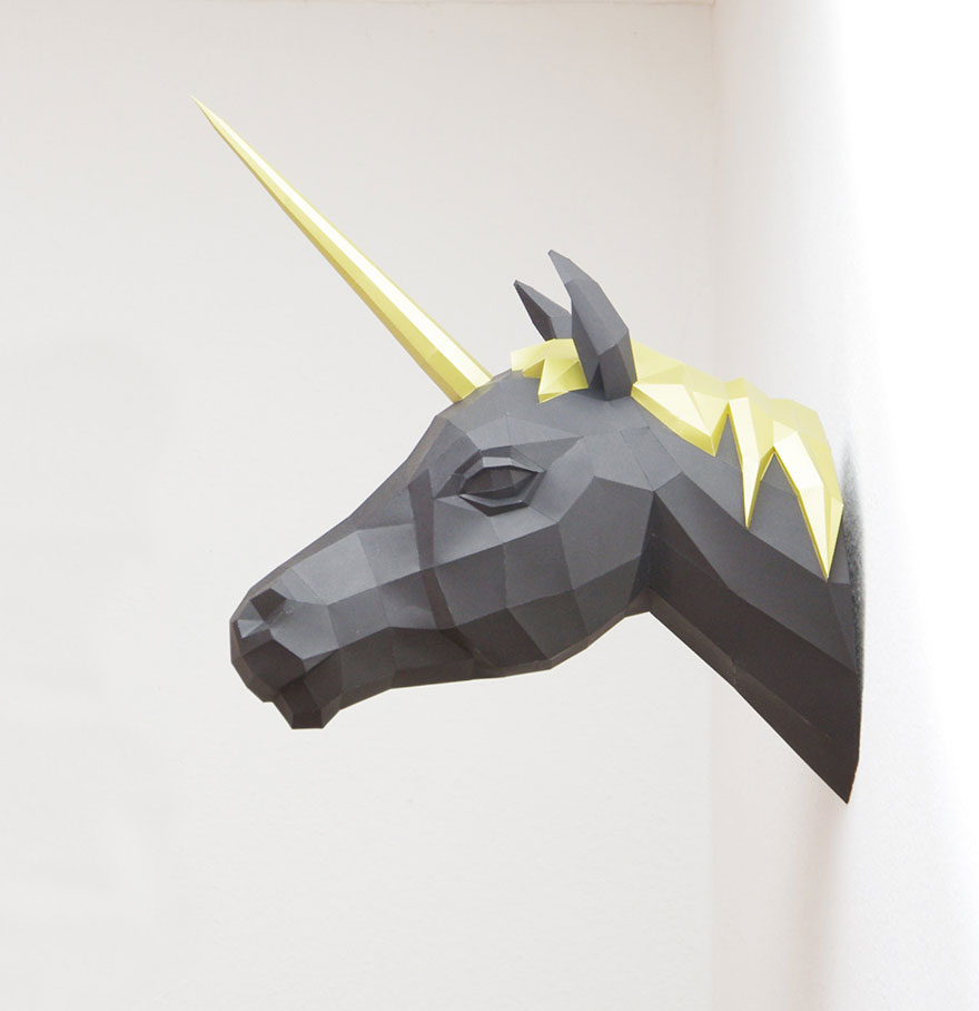 Geometric Paper Animal Sculptures By Wolfram Kampffmeyer Geometric Paper Animal Sculptures By Wolfram Kampffmeyer