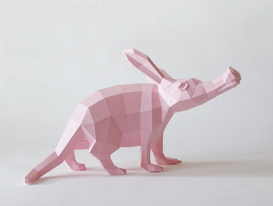 Geometric Paper Animal Sculptures By Wolfram Kampffmeyer Geometric Paper Animal Sculptures By Wolfram Kampffmeyer