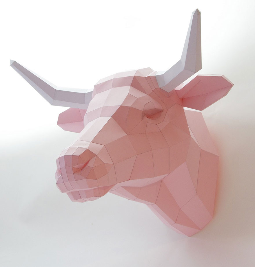 Geometric Paper Animal Sculptures By Wolfram Kampffmeyer Geometric Paper Animal Sculptures By Wolfram Kampffmeyer