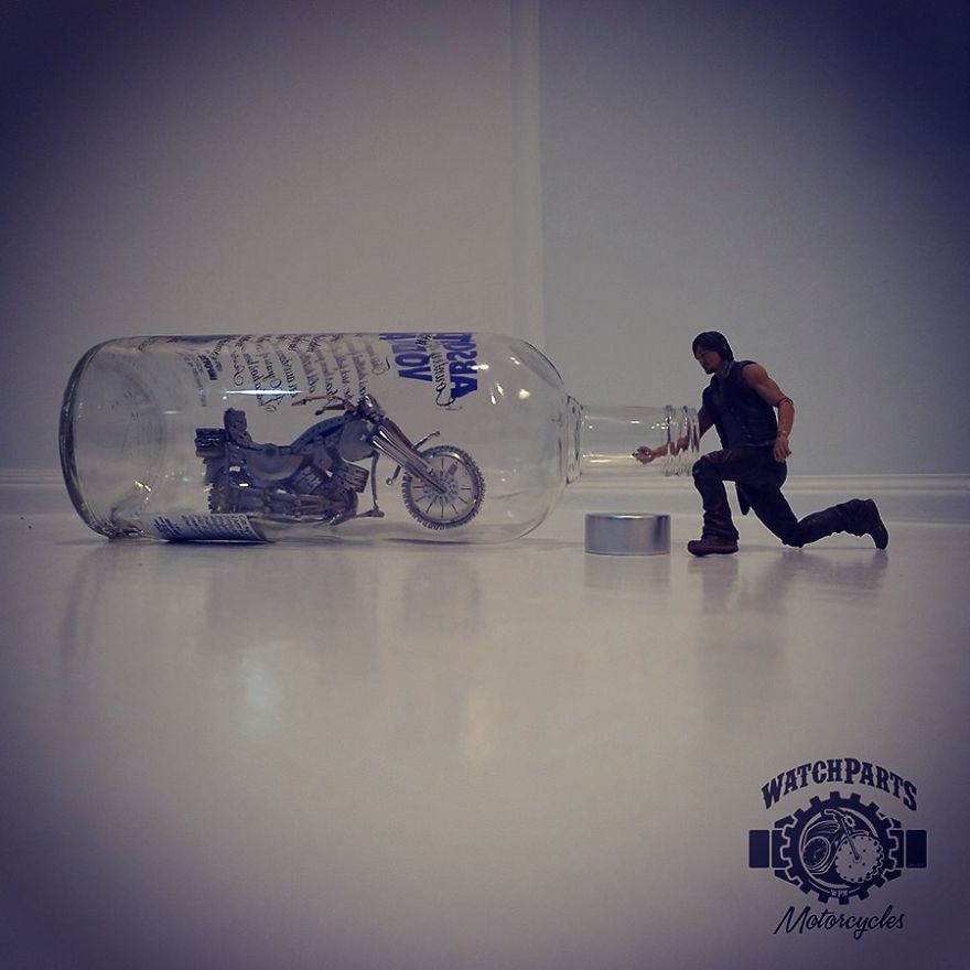Absolut Steampunk: I Built A Motorcycle Out Of Watch Parts Inside A Bottle Absolut Steampunk: I Built A Motorcycle Out Of Watch Parts Inside A Bottle