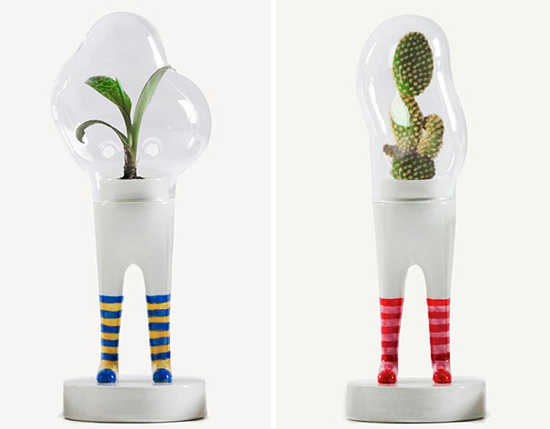 Artist&#8217;s Surreal Terrariums Give Plants Legs