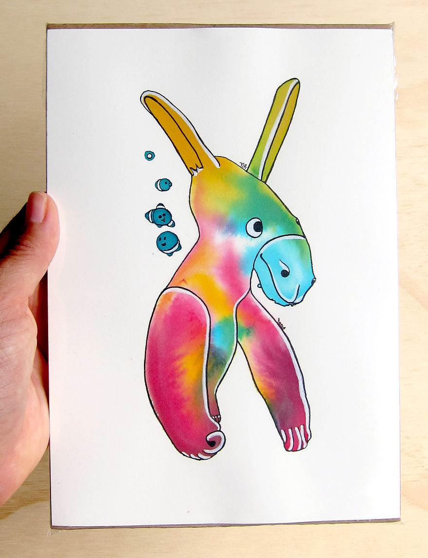 Imagino: I Turn Watercolor Splashes Into Cute Characters