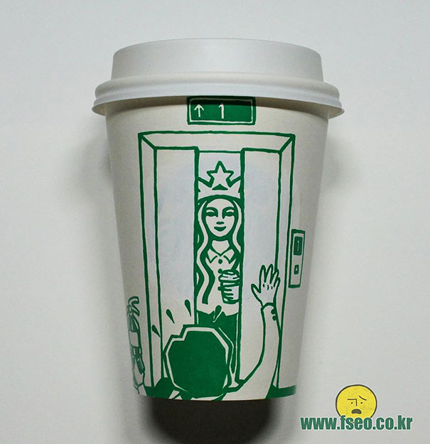 Illustrator Doodles On Starbucks Cups To Turn Mermaid Into Various Characters Illustrator Doodles On Starbucks Cups To Turn Mermaid Into Various Characters