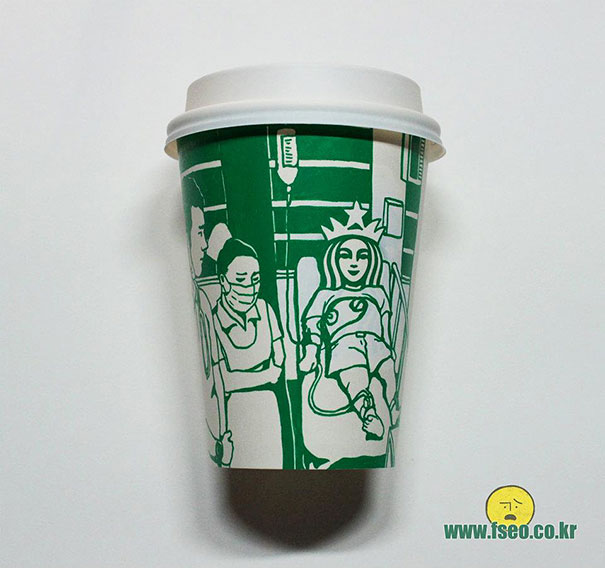 Illustrator Doodles On Starbucks Cups To Turn Mermaid Into Various Characters Illustrator Doodles On Starbucks Cups To Turn Mermaid Into Various Characters