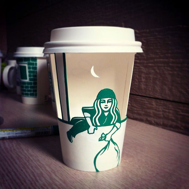 Illustrator Doodles On Starbucks Cups To Turn Mermaid Into Various Characters Illustrator Doodles On Starbucks Cups To Turn Mermaid Into Various Characters