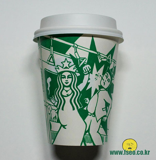 Illustrator Doodles On Starbucks Cups To Turn Mermaid Into Various Characters Illustrator Doodles On Starbucks Cups To Turn Mermaid Into Various Characters