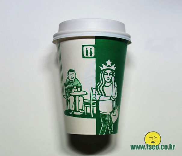 Illustrator Doodles On Starbucks Cups To Turn Mermaid Into Various Characters Illustrator Doodles On Starbucks Cups To Turn Mermaid Into Various Characters