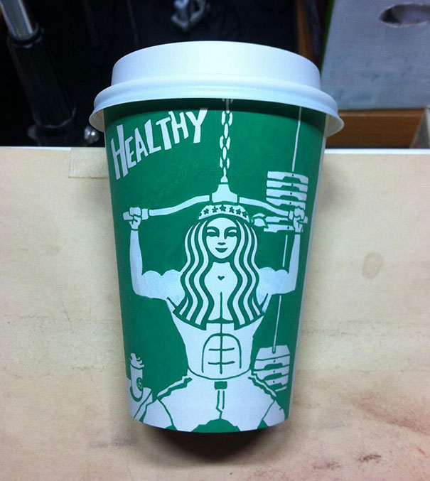 Illustrator Doodles On Starbucks Cups To Turn Mermaid Into Various Characters Illustrator Doodles On Starbucks Cups To Turn Mermaid Into Various Characters