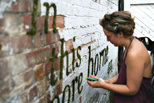 Moss Graffiti: The Coolest DIY Project Ever Moss Graffiti: The Coolest DIY Project Ever