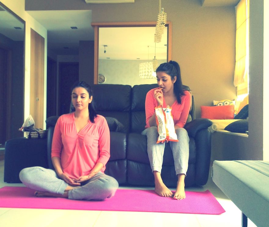 Selfies To Show A Battle Within The Self