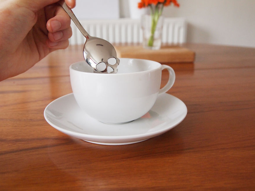 Skull-Shaped Tea Spoons Encourage You To Use Less Sugar