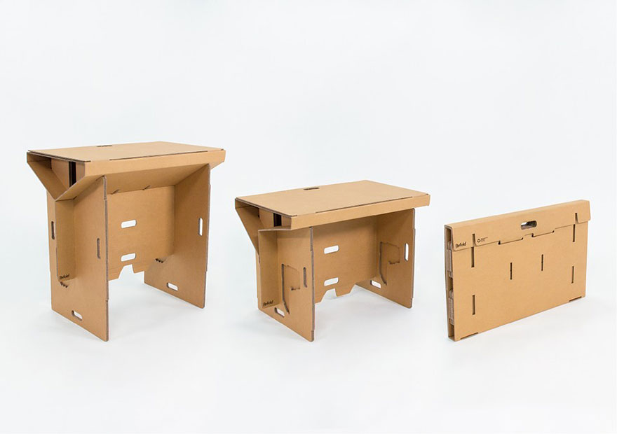 This Standing Cardboard Desk Is Portable, Recyclable, And Is Strong Enough To Hold An Adult This Standing Cardboard Desk Is Portable, Recyclable, And Is Strong Enough To Hold An Adult