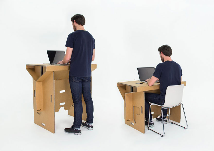 This Standing Cardboard Desk Is Portable, Recyclable, And Is Strong Enough To Hold An Adult This Standing Cardboard Desk Is Portable, Recyclable, And Is Strong Enough To Hold An Adult