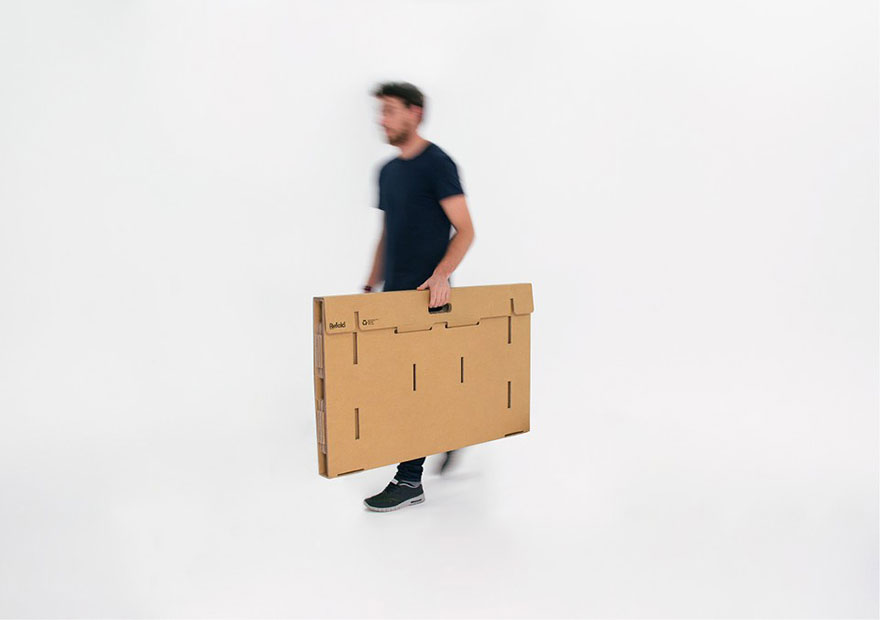This Standing Cardboard Desk Is Portable, Recyclable, And Is Strong Enough To Hold An Adult This Standing Cardboard Desk Is Portable, Recyclable, And Is Strong Enough To Hold An Adult