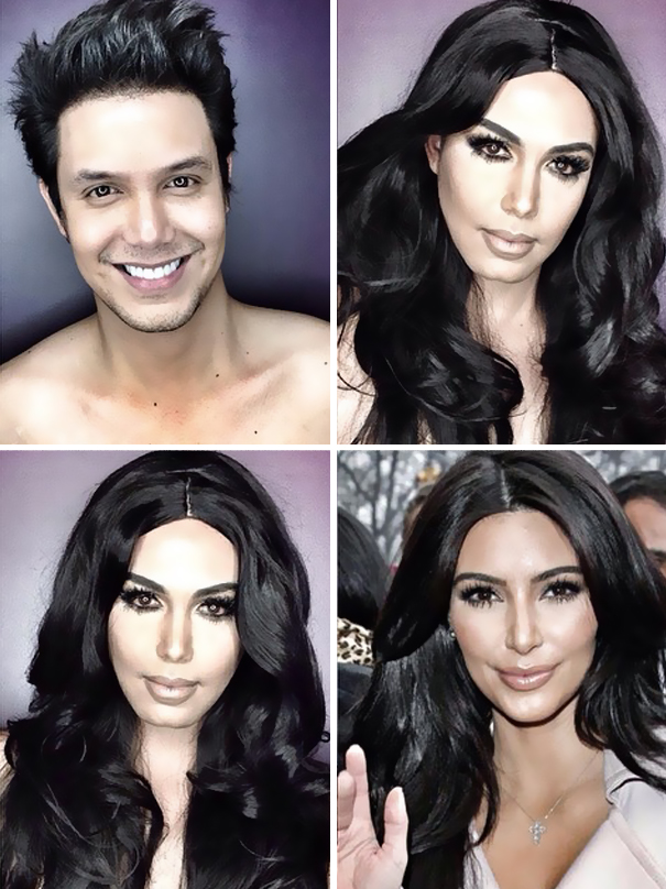 Guy Uses Makeup To Transform Himself Into Female Hollywood Celebrities Guy Uses Makeup To Transform Himself Into Female Hollywood Celebrities