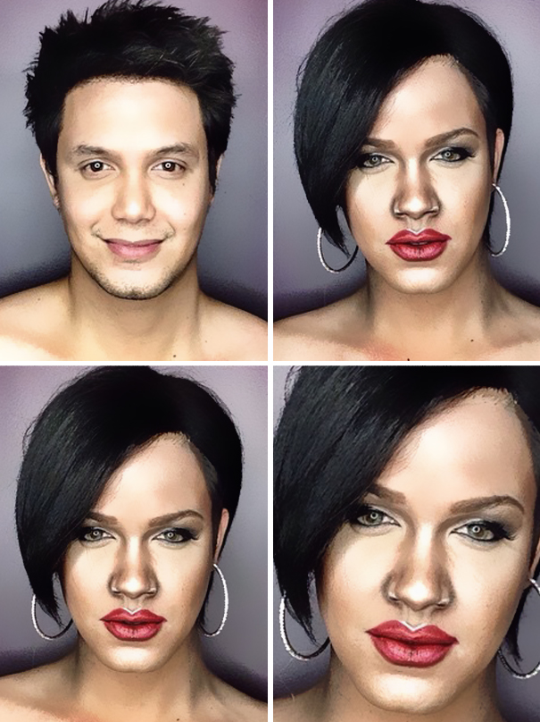 Guy Uses Makeup To Transform Himself Into Female Hollywood Celebrities Guy Uses Makeup To Transform Himself Into Female Hollywood Celebrities