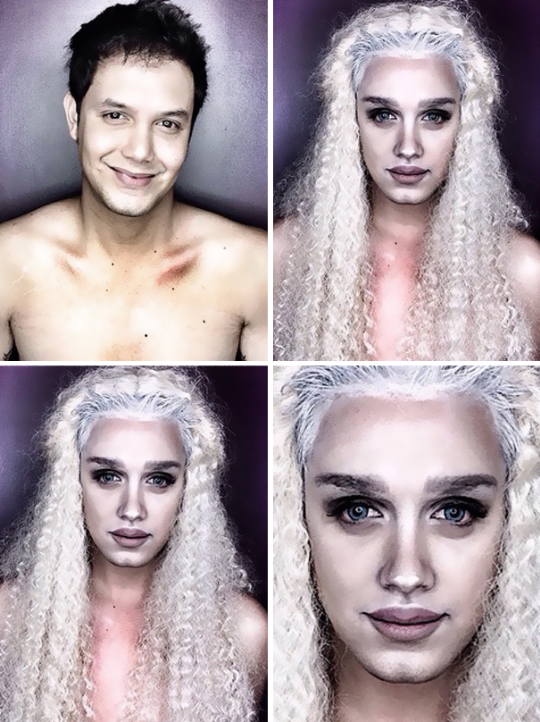 Guy Uses Makeup To Transform Himself Into Female Hollywood Celebrities Guy Uses Makeup To Transform Himself Into Female Hollywood Celebrities