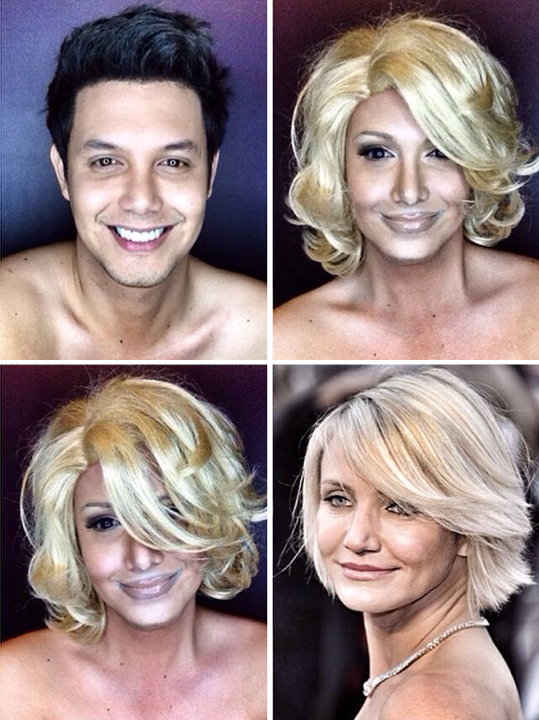 Guy Uses Makeup To Transform Himself Into Female Hollywood Celebrities Guy Uses Makeup To Transform Himself Into Female Hollywood Celebrities