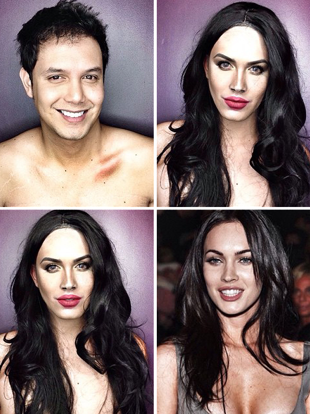 Guy Uses Makeup To Transform Himself Into Female Hollywood Celebrities Guy Uses Makeup To Transform Himself Into Female Hollywood Celebrities