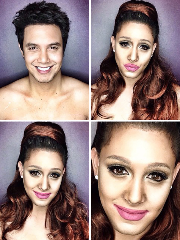 Guy Uses Makeup To Transform Himself Into Female Hollywood Celebrities Guy Uses Makeup To Transform Himself Into Female Hollywood Celebrities