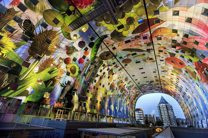 A Spectacular 36,000 Sq Ft Mural Decorates This Newly-Opened Market Hall In Rotterdam