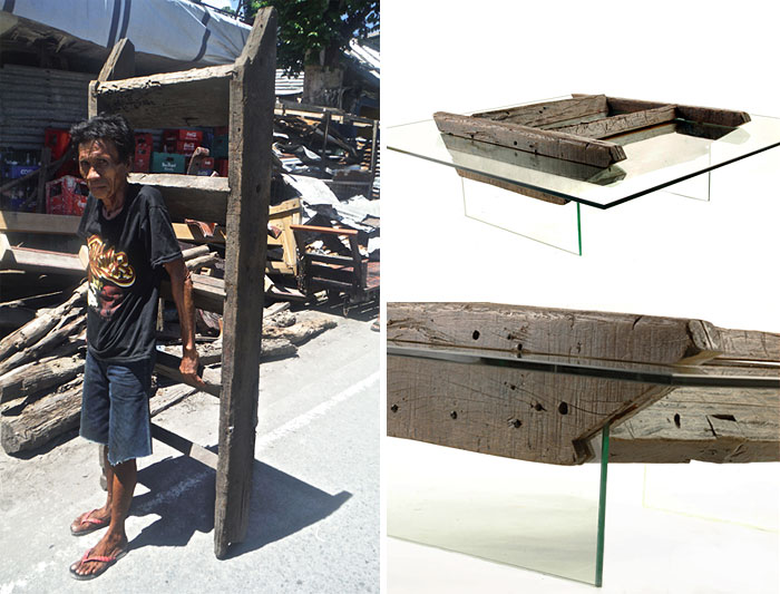 Designer Bernardo Urbina Makes Unique Furniture From Debris To Help Typhoon Victims
