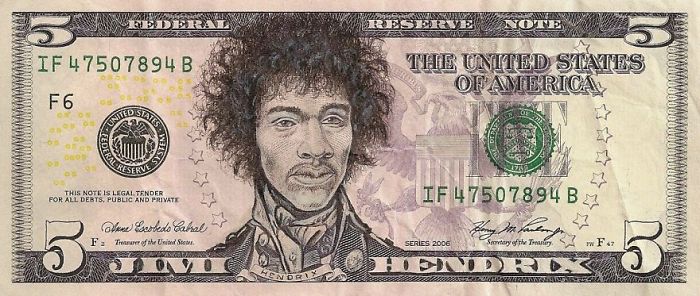 Dollar Bills Turned Into Portraits Of American Icons