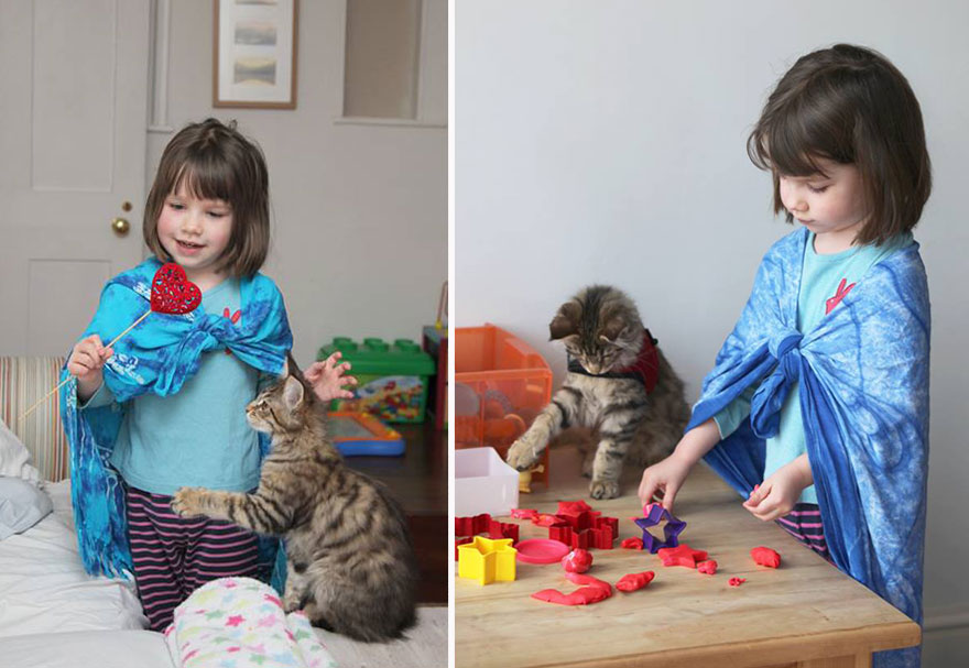 Heartwarming Friendship Of A 5-Year-Old Girl With Autism And Her Therapy Cat