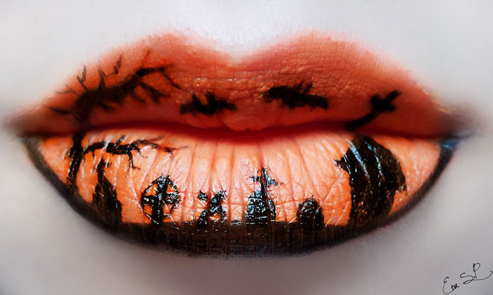 Beautifully Creepy Halloween Lip Makeup Ideas By Eva Pernas