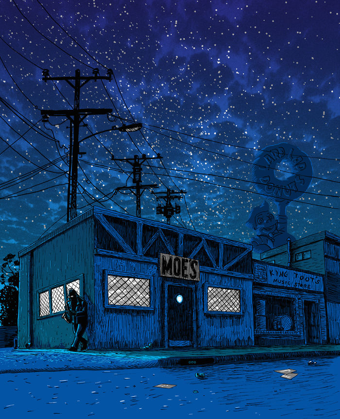 The Simpsons&#8217; Springfield Illustrated As A Deadbeat Town