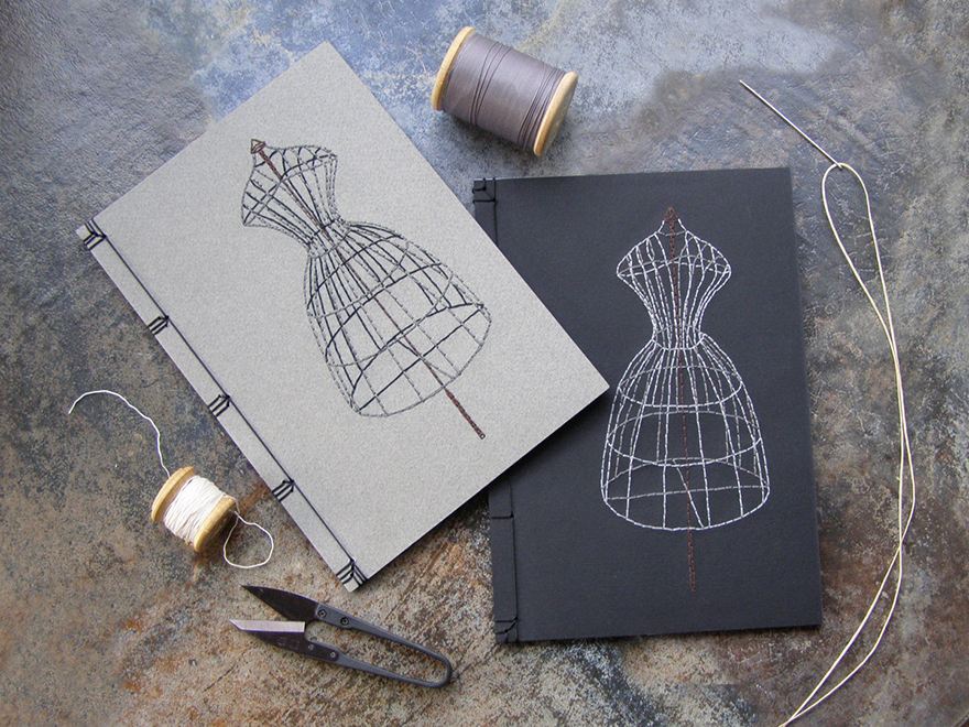 Artist Embroiders Notebook With Veins, Holograms, And Floral Patterns