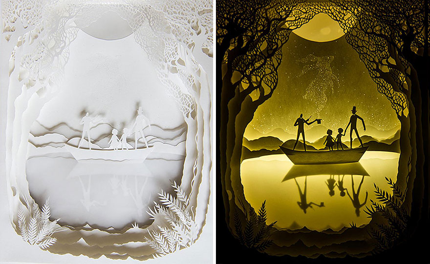 Fairytales Come To Life In New Papercut Light Boxes by Hari &#038; Deepti