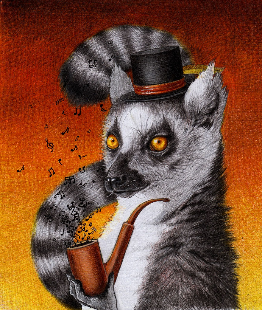 I Drew These Illustrations With Graphite And Coloured Pencils