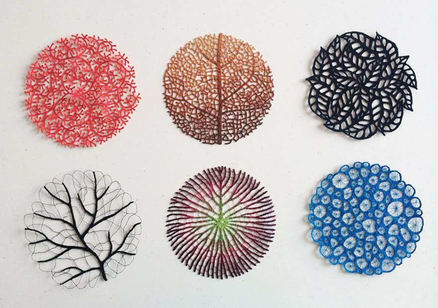 Artist Uses Home Sewing Machine To Capture Nature’s Most Delicate Forms With Embroidery Artist Uses Home Sewing Machine To Capture Nature’s Most Delicate Forms With Embroidery