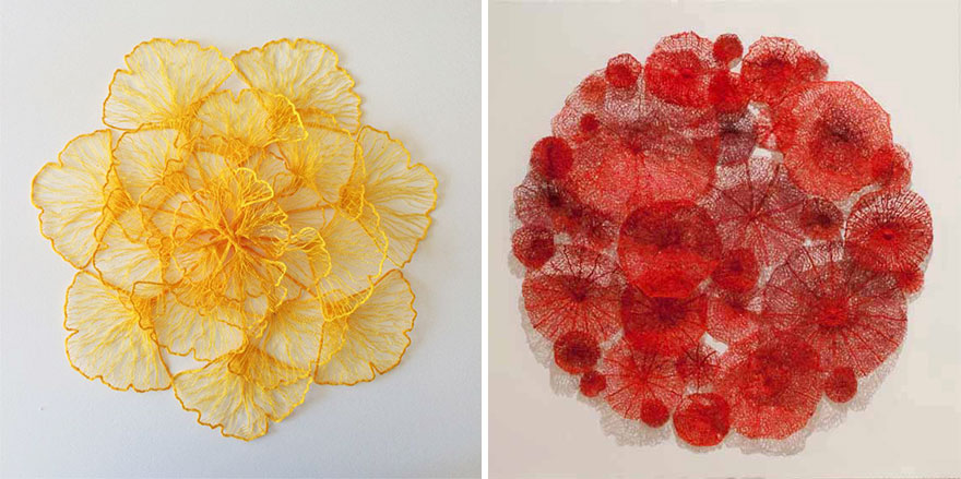 Artist Uses Home Sewing Machine To Capture Nature’s Most Delicate Forms With Embroidery Artist Uses Home Sewing Machine To Capture Nature’s Most Delicate Forms With Embroidery