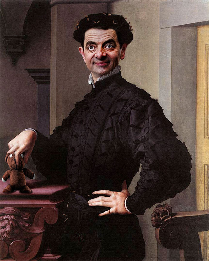 Mr. Bean Inserted Into Historical Portraits By Caricature Artist Mr. Bean Inserted Into Historical Portraits By Caricature Artist
