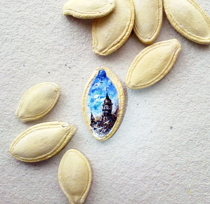 Micro Paintings By Mesut Kul